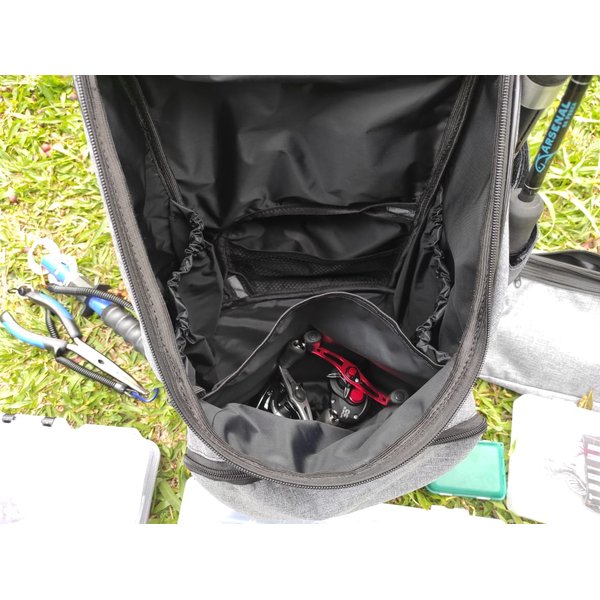mochilete mochila com pochete para pesca com suporte de vara 2