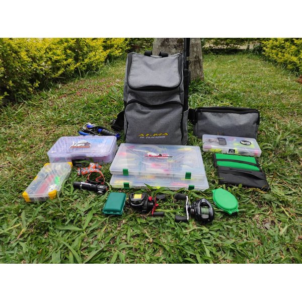 mochilete mochila com pochete para pesca com suporte de vara 5