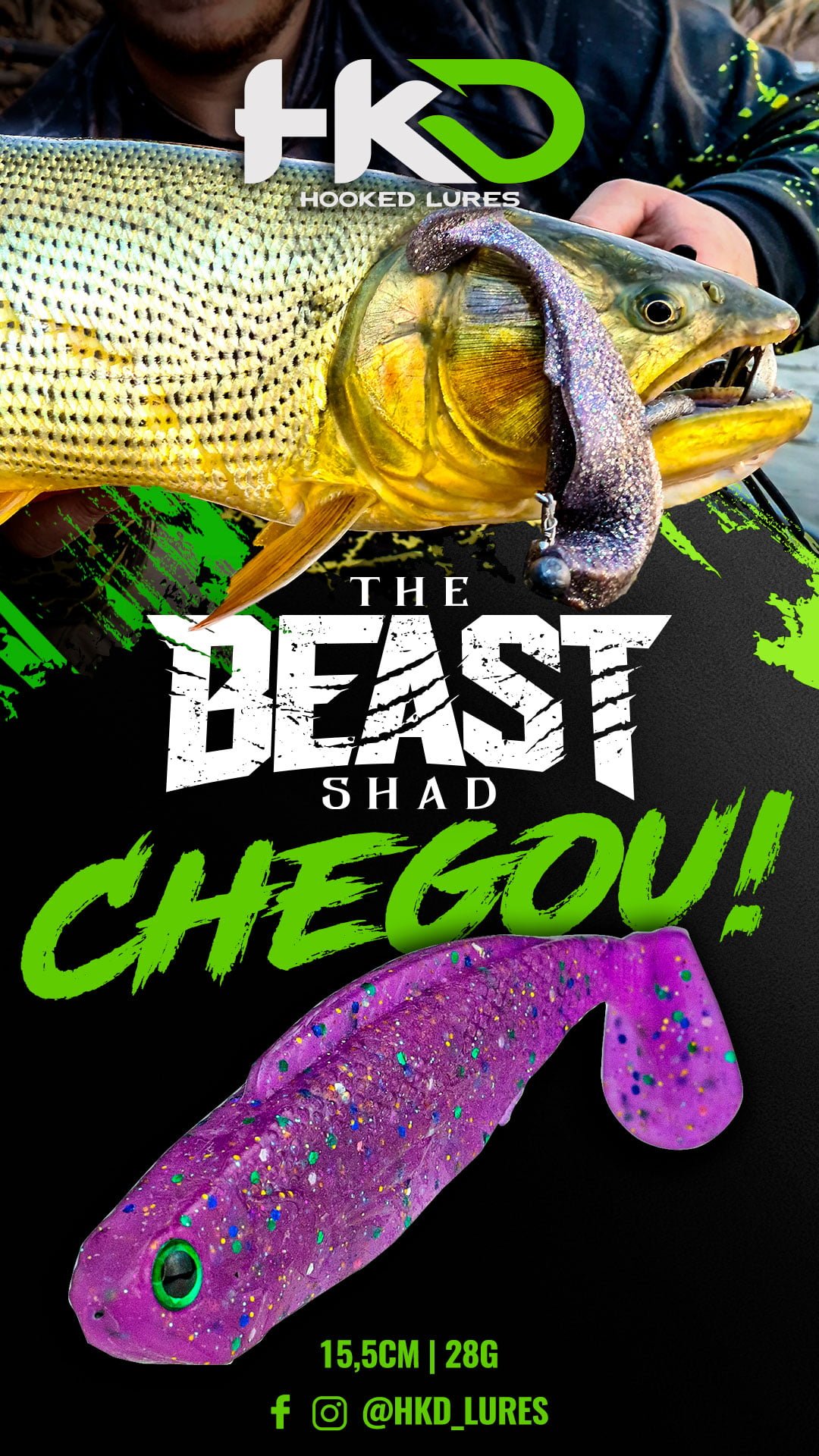 beast shad isca para dourado e trara soft shad 1
