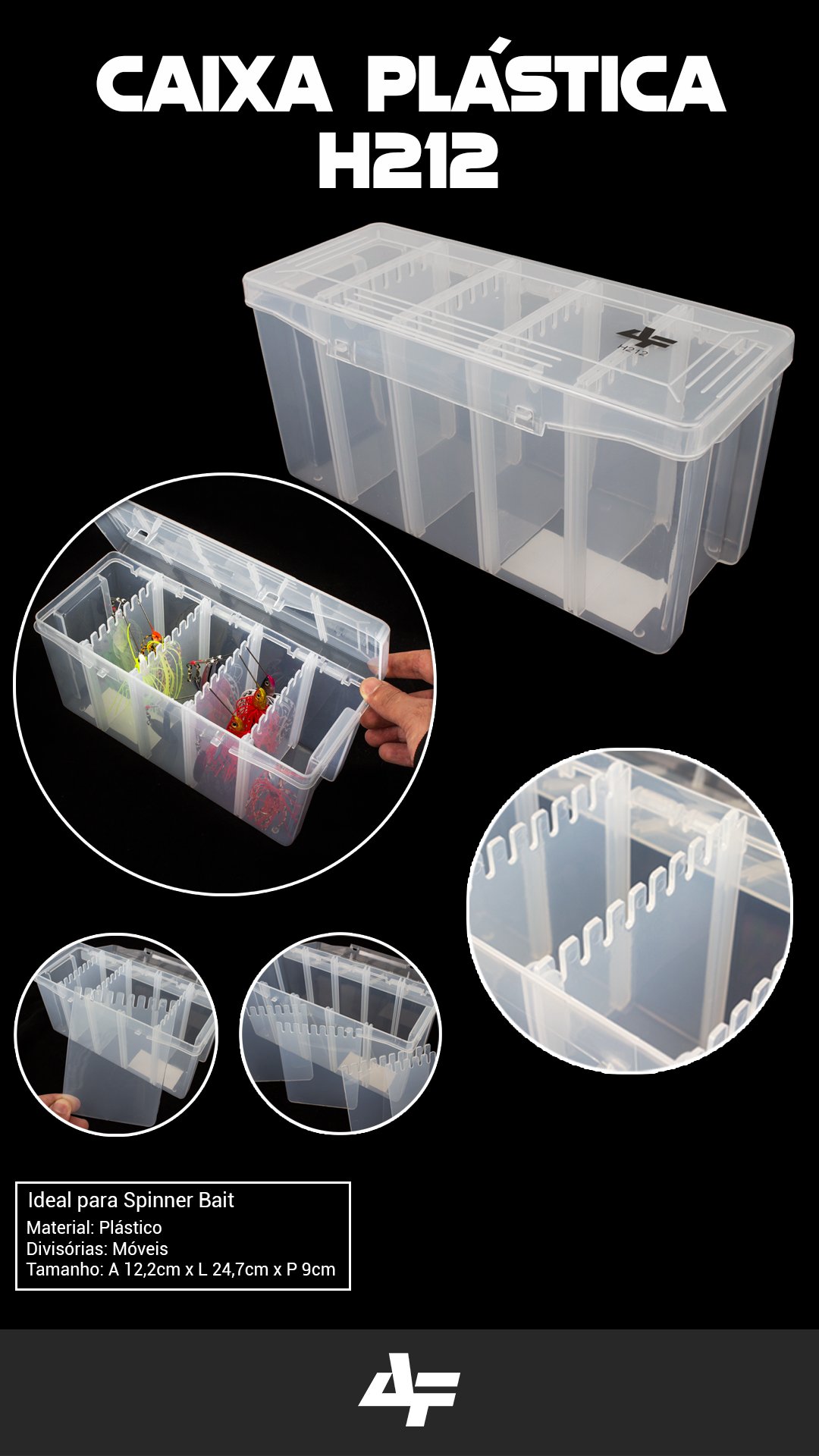 estojo para spinner bait h212 albatroz 3