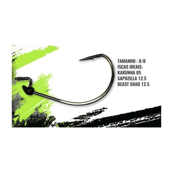 anzol offset com trava hkd 7