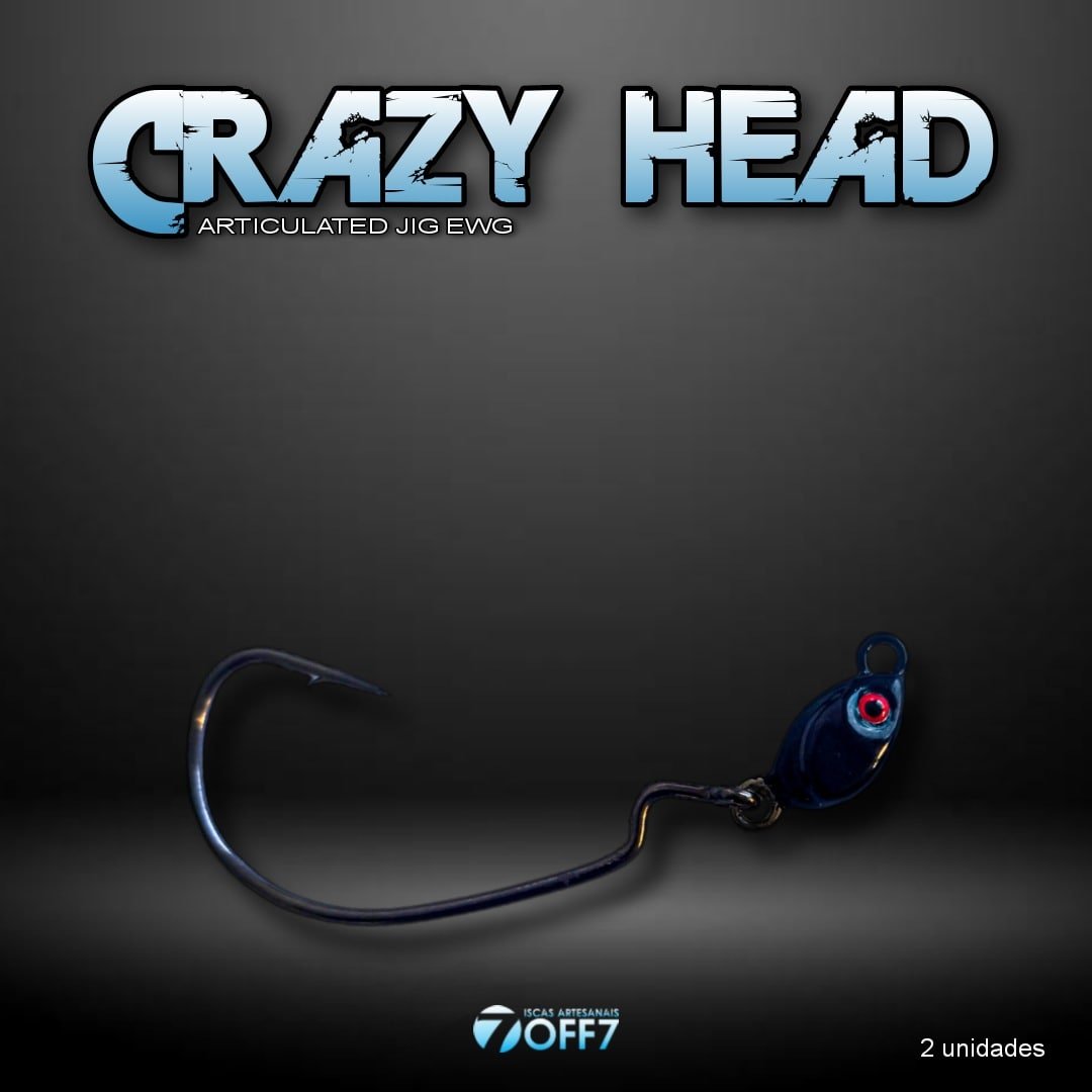 Anzol off set articulado Crazy Head 2 und - OFF7