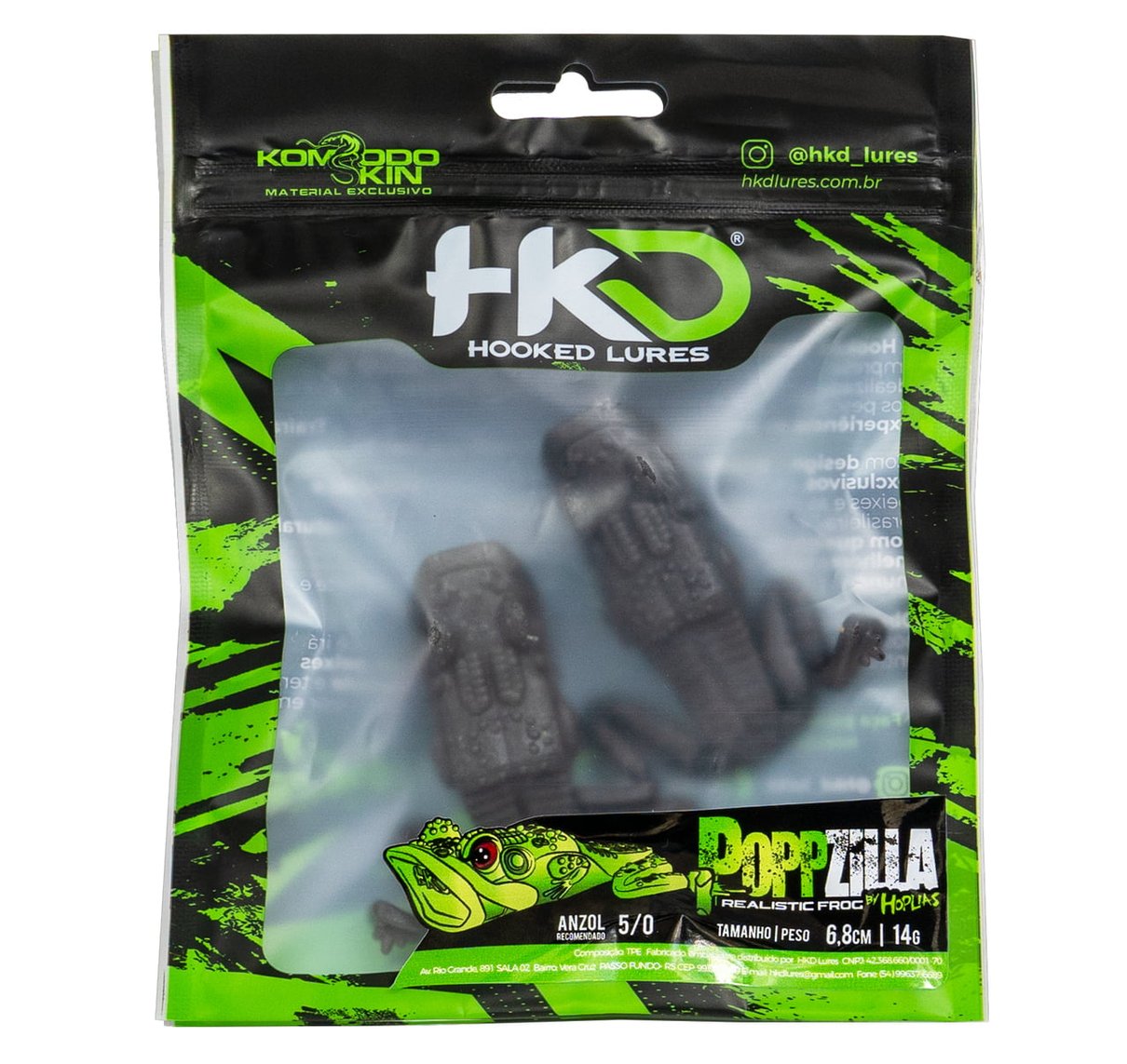pacote poppzilla isca frog soft popper hoplias hkd