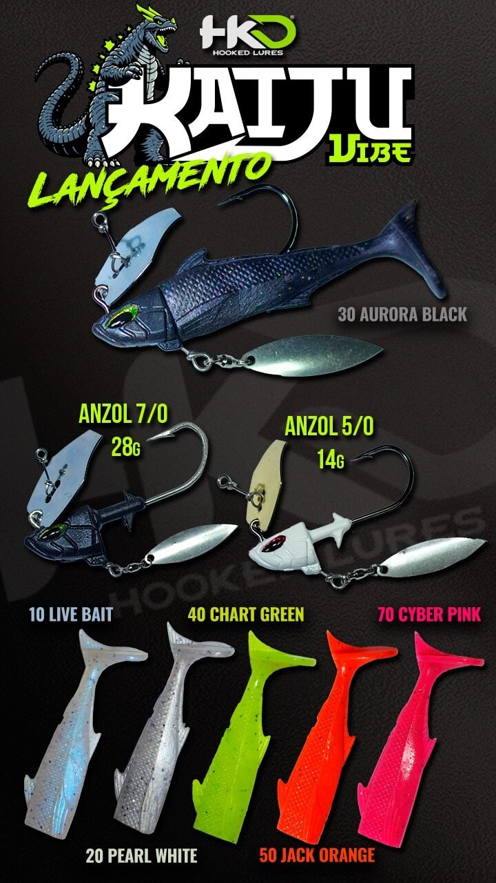 KAIJU 7/0 28-Gr Isca Artificial Chatterbait e Soft HKD