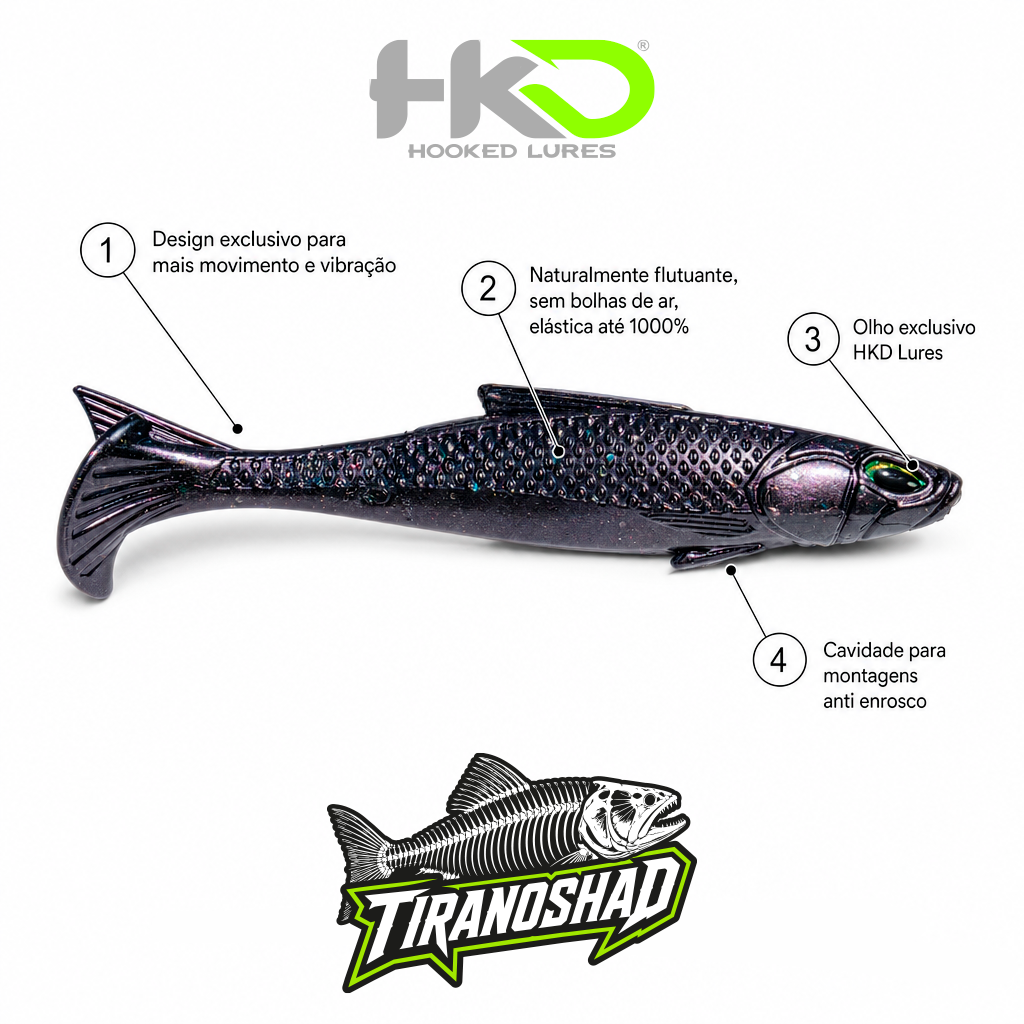 isca artificial soft shad tiranoshad hkd 12 8cm 15 5gr 2
